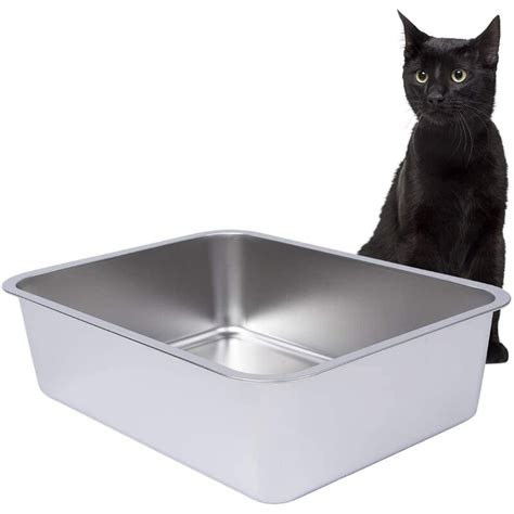 stainless steel litter box near me|deep stainless steel litter box.